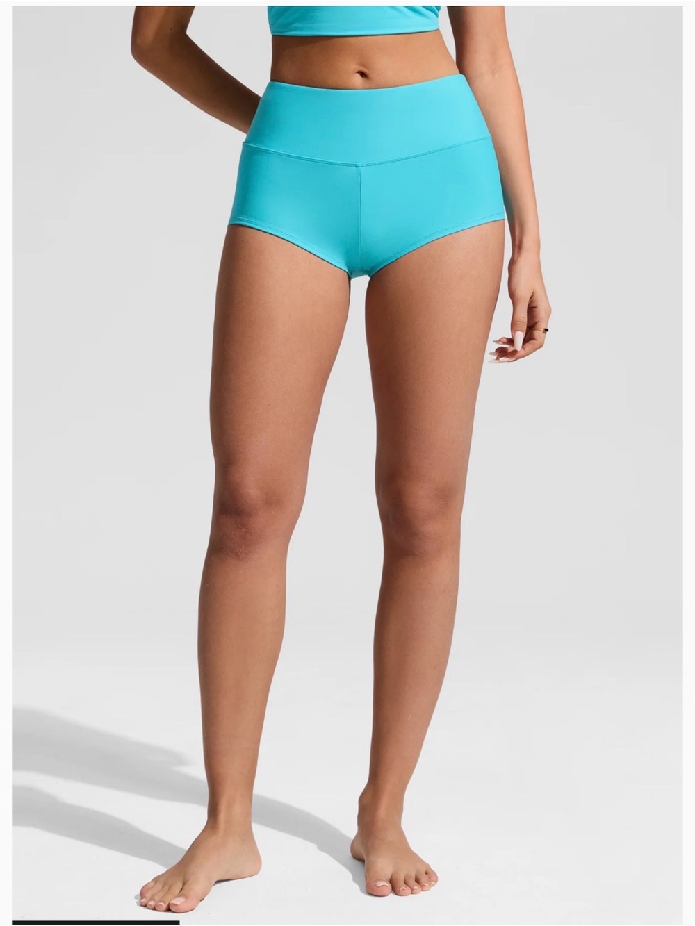 CRZ YOGA Women's High Rise Boyshorts Bikini Bottom 2.5''